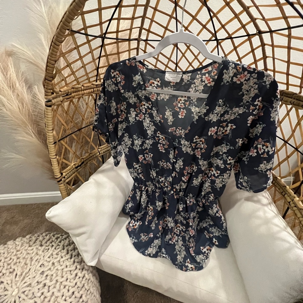 FLORAL BLOUSE | XSMALL